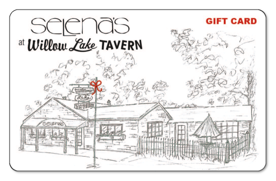 selenas logo on a drawing of the tavern